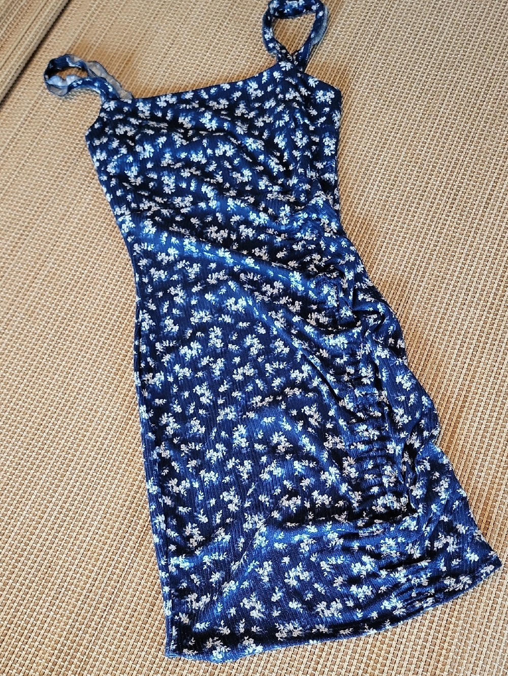 Windsor Blue Floral Knit Slip Dress